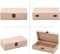 Unfinished wooden box, 8x4x2.3 inch storage box with hinge lid, small wooden box with rectangular souvenir and craft